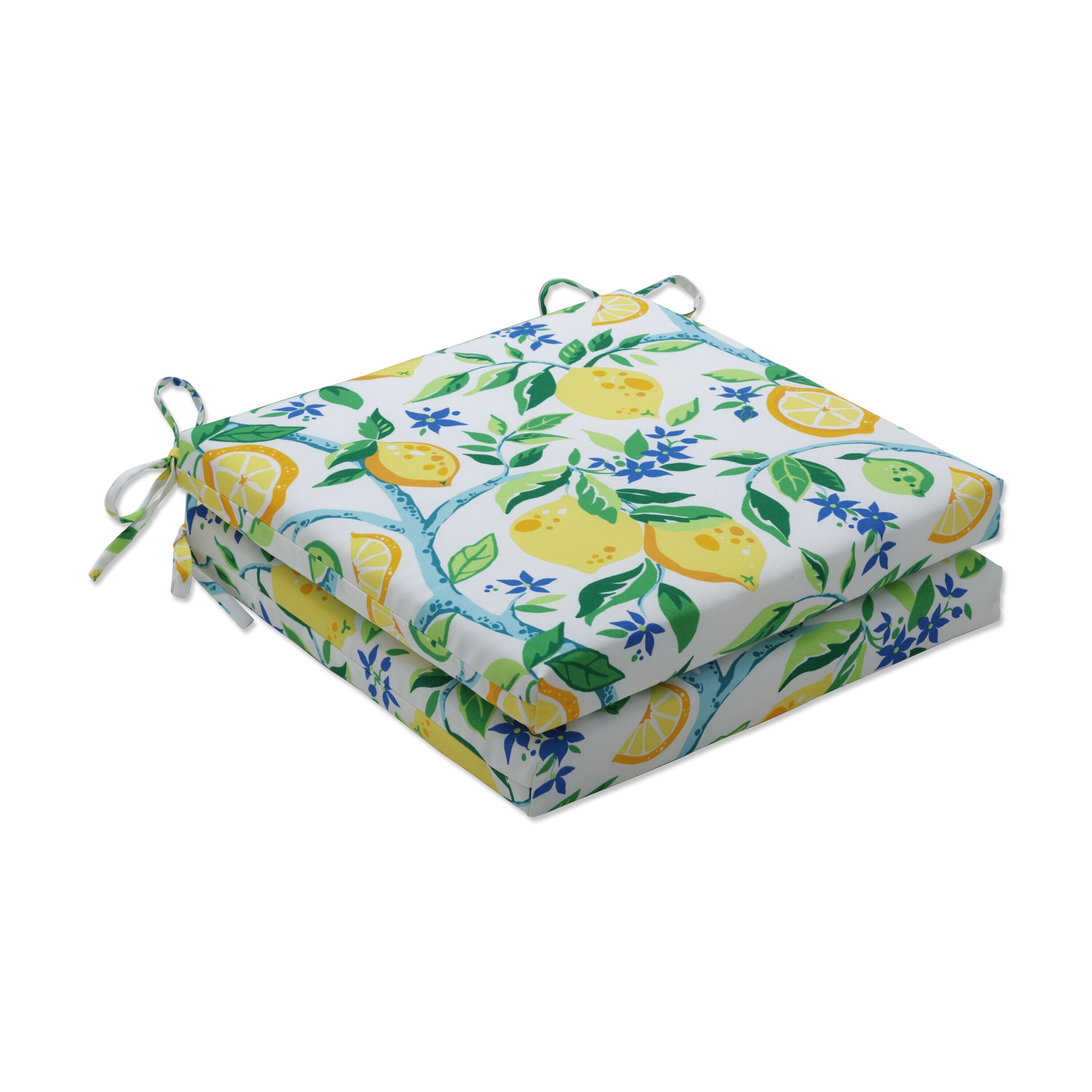 Pillow Perfect Outdoor Indoor Lemon Tree Yellow Squared Corners